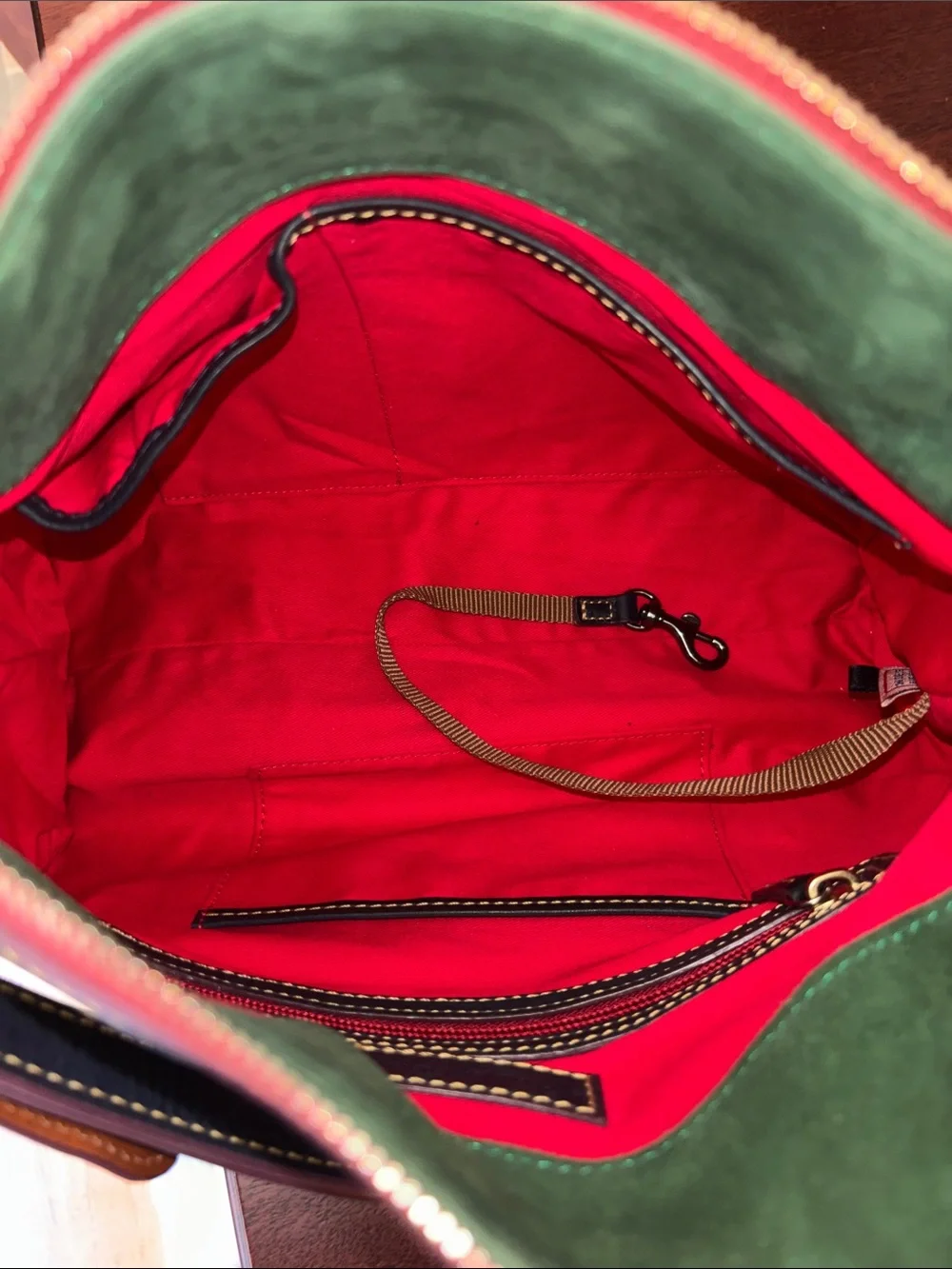 Dooney & Bourke Medium Florentine Leather Zip Hobo Bag Navy